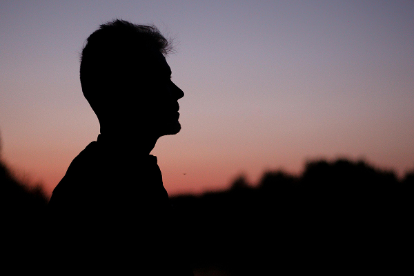 silhouette of a man