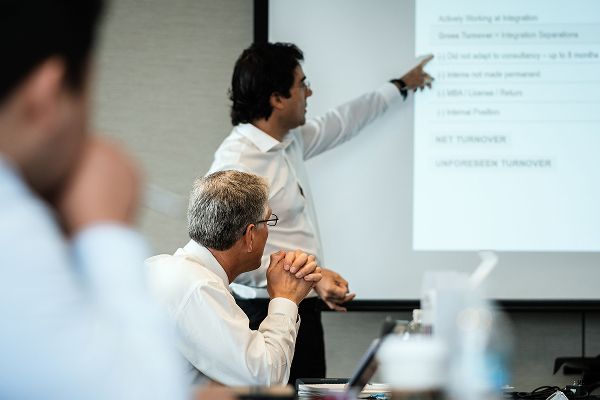 a man doing business presentation